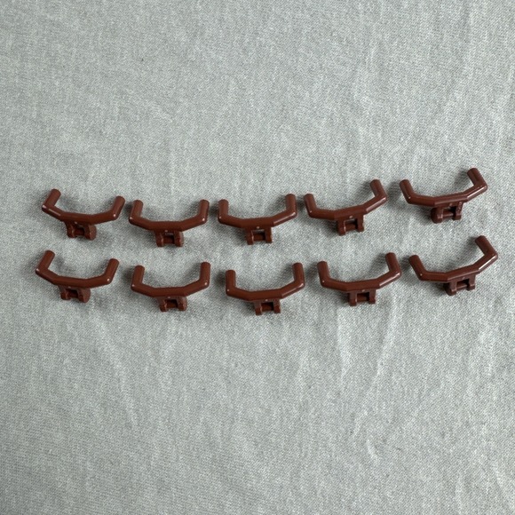 LEGO Parts - Brown Minifigure Utensil Handlebars Handle Bars 98397 Lot of 10 - Picture 1 of 4